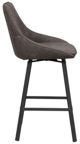 Сиви бар столове в комплект от 2 бр. (височина на седалката 65 cm) Alison – Rowico