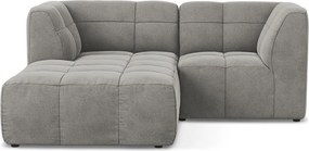 Сив кадифен ъглов диван (ляв ъгъл) Aloha – Makamii