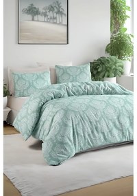 Зелено двойно спално бельо 200x200 cm Post – Mijolnir