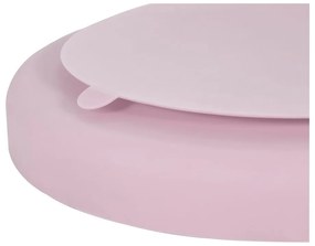 Светлорозова силиконова детска чиния 19x20,5 cm – Kindsgut