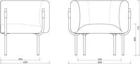 Сиво вълнено кресло Ubi – noo.ma