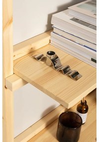 Стенна библиотека от масивен бор в естествен цвят 66x127 cm Groove – Karup Design