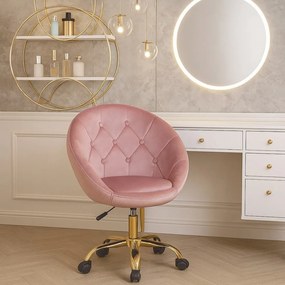 Кадифен офис стол RUNDO Сив