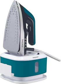 Ютия Beper P204CAL200, 2250W, Керамична плоча, Термостат, Филтър, Непрекъснат цикъл, Бял/синьозелен