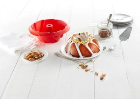 Форма за печене Lekue 1009480, Ø22x8 см, 1 л, Платинен силикон, От -60°C до +220°C, Червен