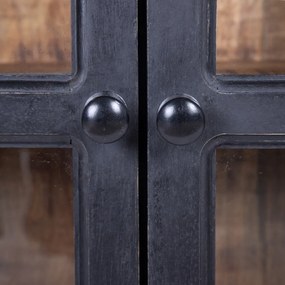 Витрина от масивно манго в естествен цвят 160x71 cm – Ixia