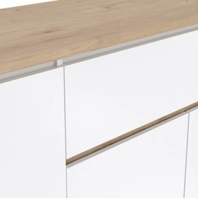 Скрин от дъбов декор в бял и естествен цвят 197x84x48 cm Next – Tvilum