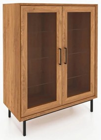 Витрина от дъбова дървесина в естествен цвят 97x125 cm Abies - The Beds