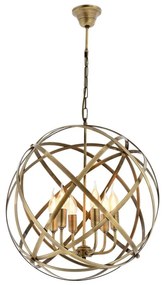 Полилей на верига IRONBALL 6xE27/40W/230V златист