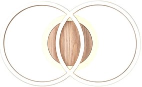 Черно-кафяво LED осветително тяло за таван с възможност за димиране 28x46 cm Giro - Trio