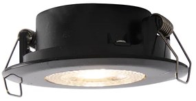Комплект от 5 вградени прожектора черни с 3-степенно димиране IP44 - Ulo