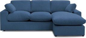 Син ъглов диван от рипсено кадифе Belair – Bobochic Paris