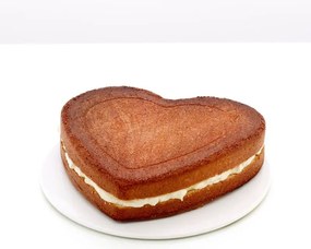 Форма сърце за печене на Lekue 1010173, 24.2x22.9x4.4 см, От -60 до +220C, Платинен силикон, Червен