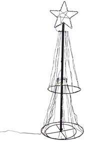 Коледна подова лампа черно дърво 150 см вкл. LED RGB с таймер IP44 - Ugoku