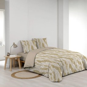 Двойно удължено спално бельо от микрофибър в цвят жълта охра 240x220 cm Kim – douceur d'intérieur