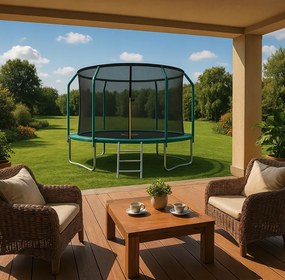 Градински батут Premium за деца със закрита мрежа 13FT - Ø 404 cm