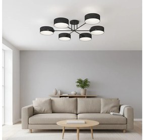 Плафонен полилей MAGA 6xE14/10W/230V черен