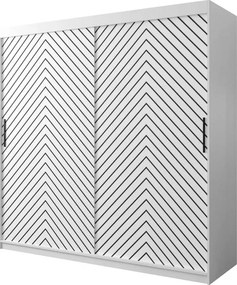 Плъзгащ се гардероб Jodelka-Leuko-Mauro-Дължина: 200 cm