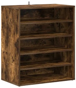 816014 vidaXL Шкаф за обувки, опушен дъб, 60x35x70 см, инженерно дърво