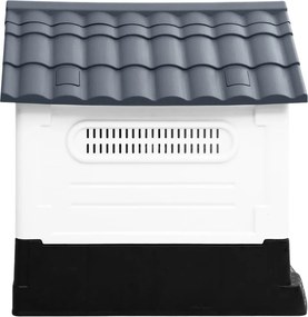 Кучешка колиба, сива, 57x68x66 см, полипропилен