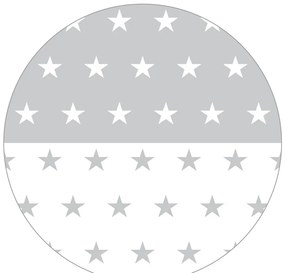 Бял/сив калъф за матрак за детско легло със смес от памук 96 cm Little Stars – Roba