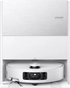 Прахосмукачка робот Dreame Aqua10 Roller RLH31CE-WH, 30000 Pa, 3.5/4 л, AI камери, LED осветление, Гласово управление, Измиване с гореща вода, Бял