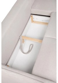 Бежов сгъваем ъглов диван от рипсено кадифе (десен ъгъл) Tori – Bonami Selection