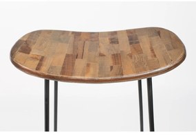 Бар стол от масивно тиково дърво в естествен цвят (височина на седалката 76 cm) Tangle – White Label