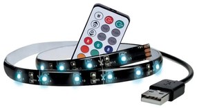 Soligth WM504 - К-кт 2 бр. LED RGB лента за TV с дистанционно IP65 LED/USB 2x50см