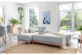 Светлосив разтегателен диван променлив ъглов диван Dazzling Daisy - Miuform