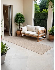 Пътека за открито и закрито в цвят слонова кост и бежово 80x250 cm Duet Kona – NORTHRUGS