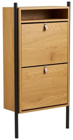 Накланяща се стойка за обувки от декор от дъб в естествен цвят 62x118x26 cm Barco – House Nordic