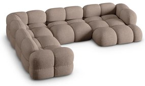 Кафяв ъглов диван (ляв ъгъл/U форма) Loretto – Cosmopolitan Design