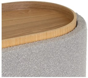 Светлосива табуретка от букле – Casa Selección