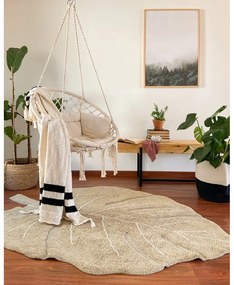 Ръчно изработен памучен детски килим подходящ за пране в цвят каки 120x180 cm Monstera Olive – Lorena Canals