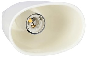 Бяло висящо осветително тяло с керамичен абажур Sewilla – Candellux Lighting