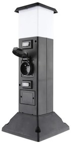 Solight PG05 - Външна лампа с 2 контакта 1xE14/15W/230V IP44 черна