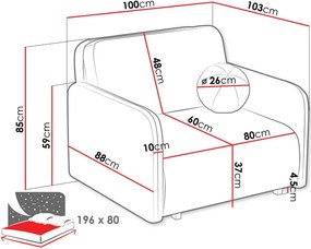 Фотьойл - легло Viva Sun I-Оранжев