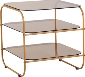 Странична масичка със стъклен плот 41x41 cm Echo – Hübsch