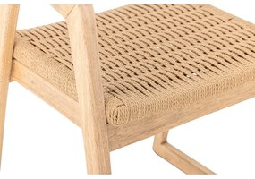 Трапезен стол от масивно каучуково дърво в естествен цвят Serrone – Bloomingville