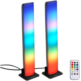 К-кт 2x LED RGB Димируема настолна лампа LED/5W/5V + дистанционно управление