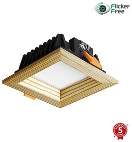 APLED - LED Лампа SQUARE WOODLINE LED/3W/230V 3000K 9x9 см бор масивнo дървo