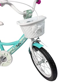 Детски велосипед с водеща щанга, кошница и помощни колела 12 – за деца на възраст от 2,5 до 4 години