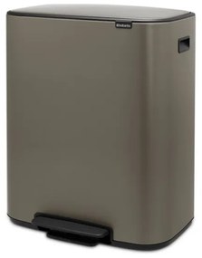 Кош за боклук Brabantia Bo Pedal 1003184, 60 л, Леко затваряне, Противоплъзгаща основа, Сив