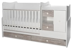LORELLI Classic Трансформиращо се легло-люлка 190/72 см. MINI MAX БЯЛО/АРТ