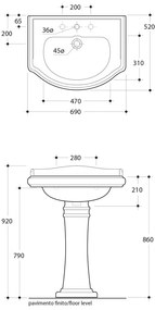 Бяла керамична мивка 69x52 cm Retro – Sapho