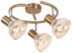 Rabalux 5549 - Точково осветително тяло HOLLY 3xE14/40W/230V златна