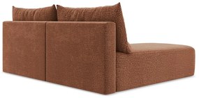 Разтегателен ъглов диван с място за съхранение в тухлен цвят (ляв ъгъл) Kalena – Makamii