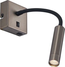 Комплект от 2 модерни стенни лампи антрацит с USB-C - Gosna