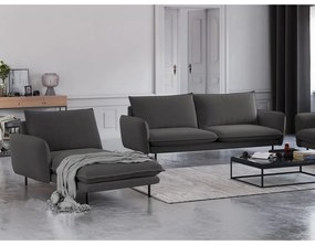 Тъмносив стол за отдих, ляв ъгъл Vienna - Cosmopolitan Design